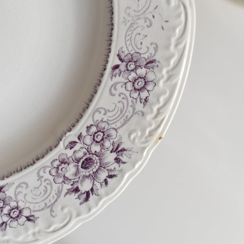 Antique Deep Dish U&C Sarreguemines AIDA (Purple) A