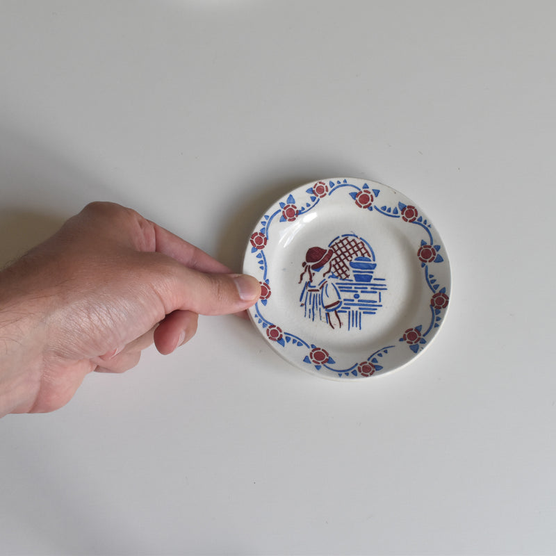 Vintage Play Food HBCM Creil-Montereau Le Petit Chaperon Rouge (Little Red Riding Hood) Plate G