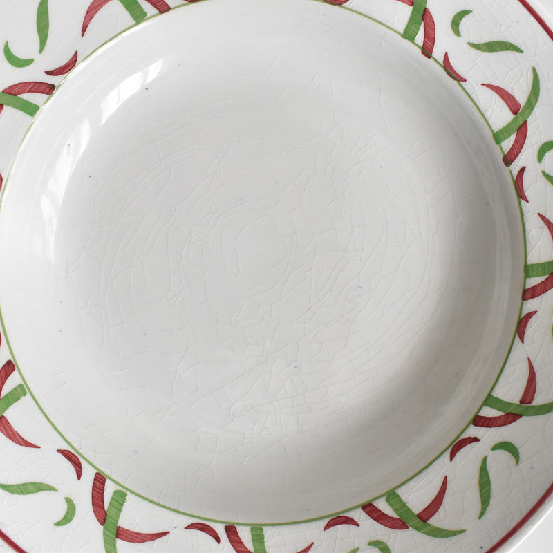 Vintage Deep Plate K&G Luneville Vert&Rouge (Damaged, Sale Item)
