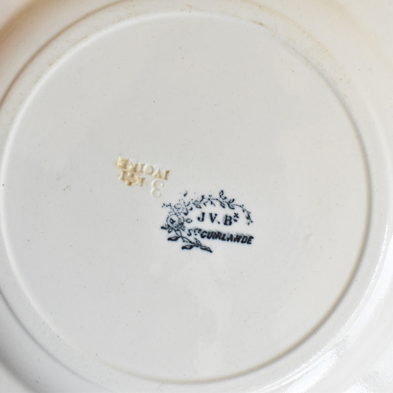 Antique Plate Jules Vieillard Bordeaux Guirlande C