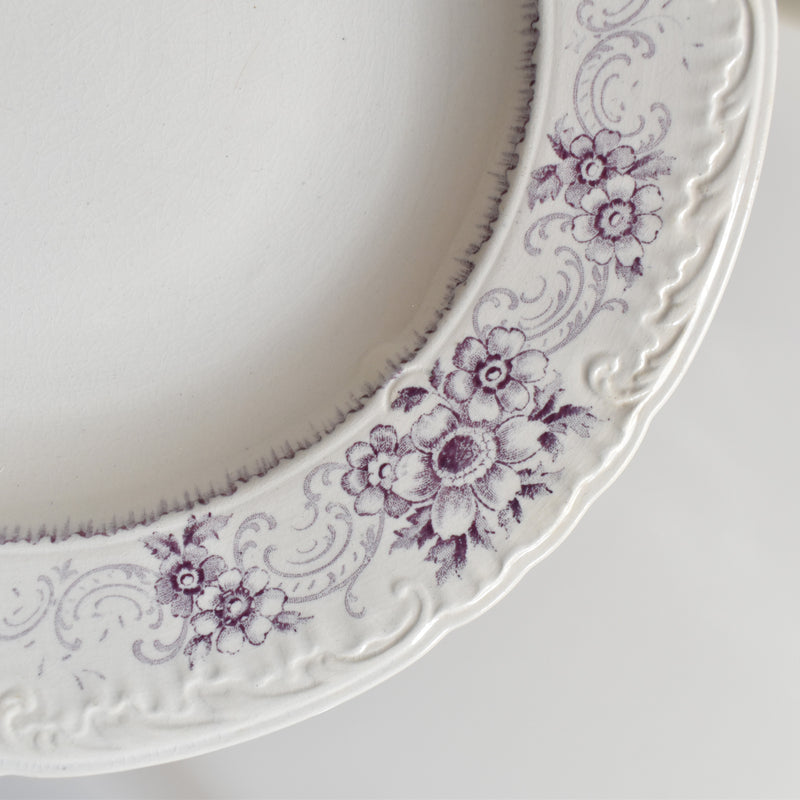 Antique Deep Dish U&C Sarreguemines AIDA (Purple) A