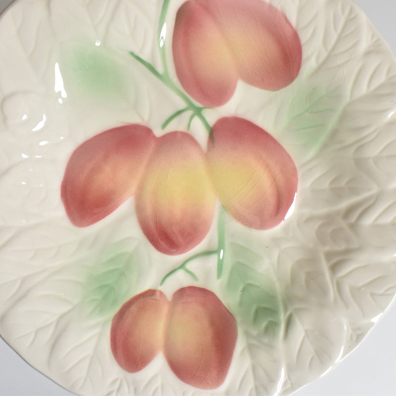 Vintage Dessert Plate Sarreguemines Barbotine Prunes A