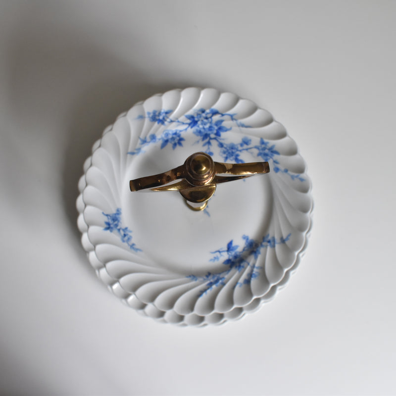 Vintage 3-Tier Serving Plate Limoges Haviland Cerisier Bleu