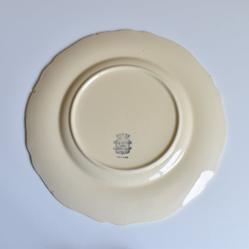 Vintage Plate Longchamp Flower Rim D