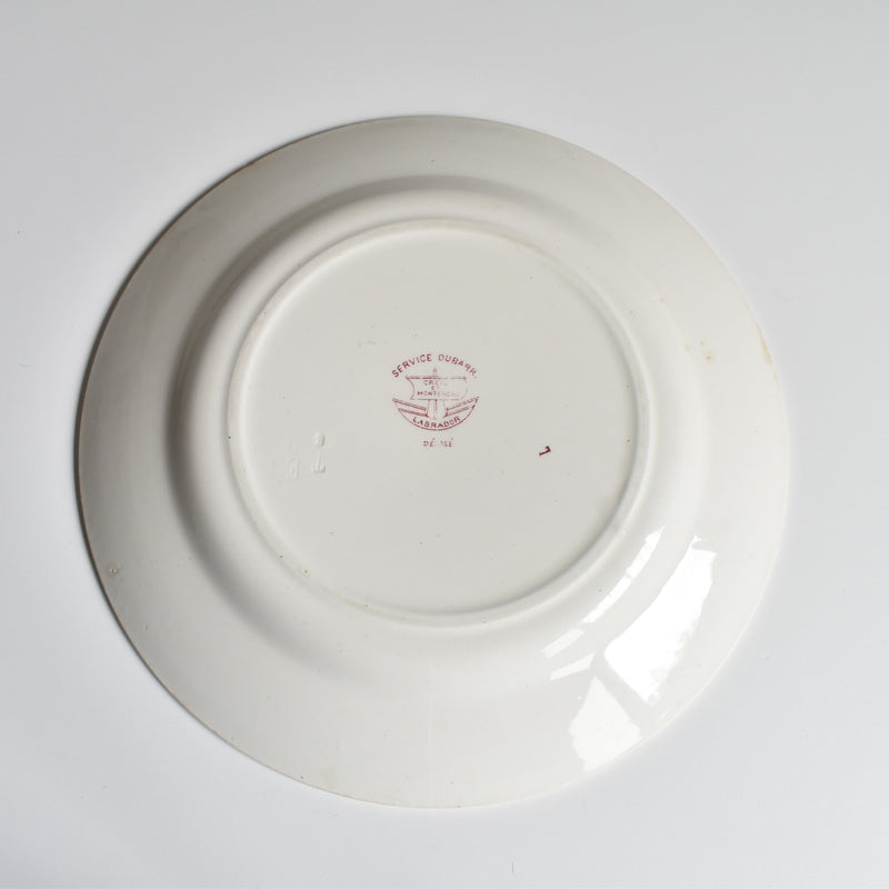 Antique Plate Creil et Montereau Dubarry B