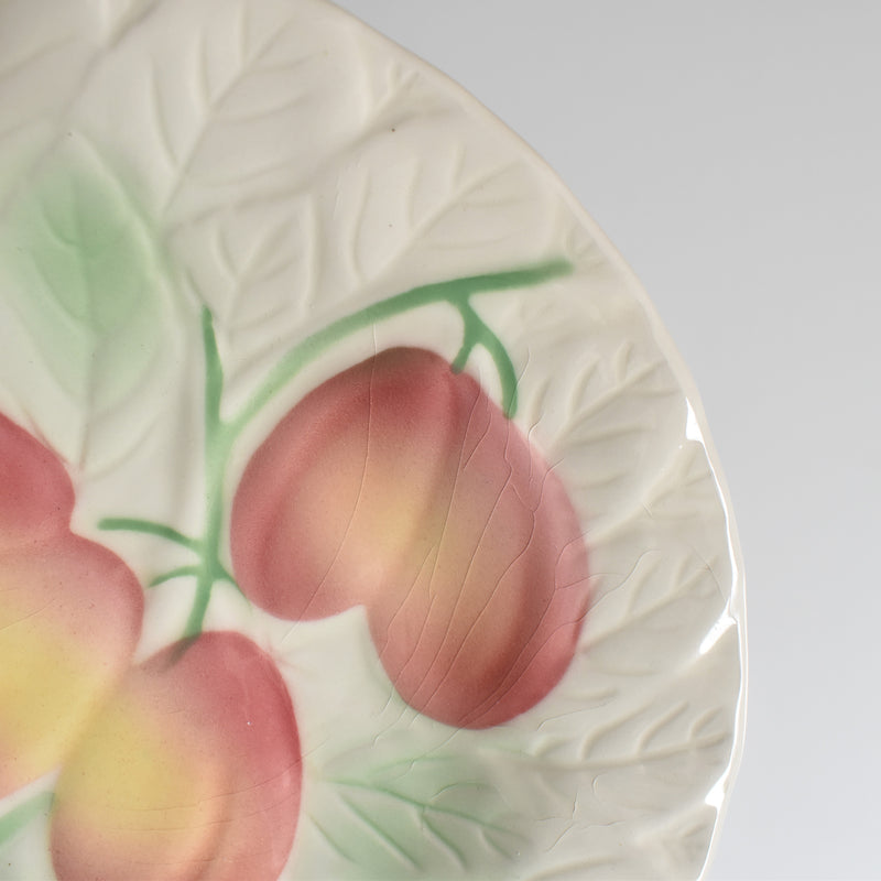 Vintage Dessert Plate Sarreguemines Barbotine Prunes A