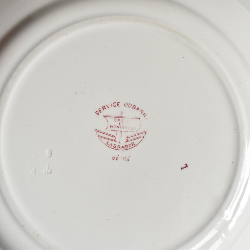 Antique Plate Creil et Montereau Dubarry B
