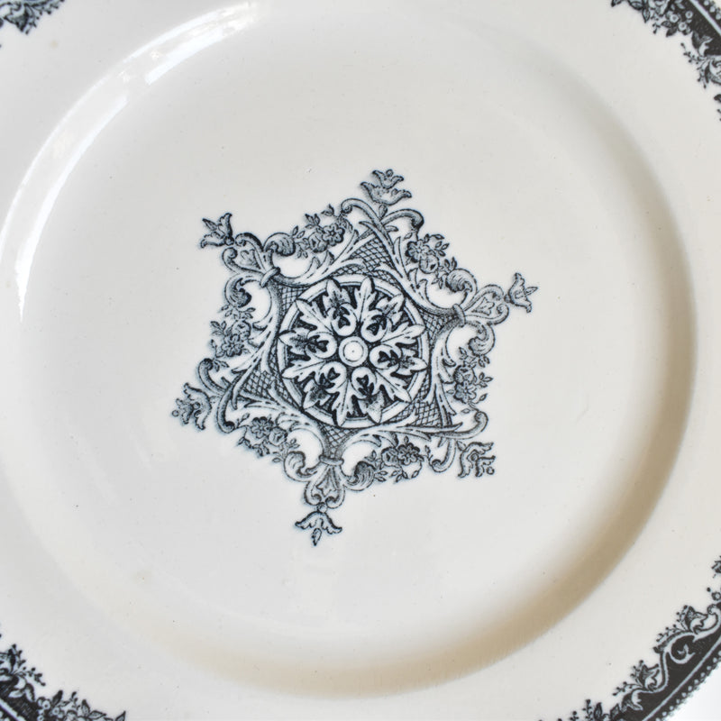 Antique Plate Jules Vieillard Bordeaux Guirlande C