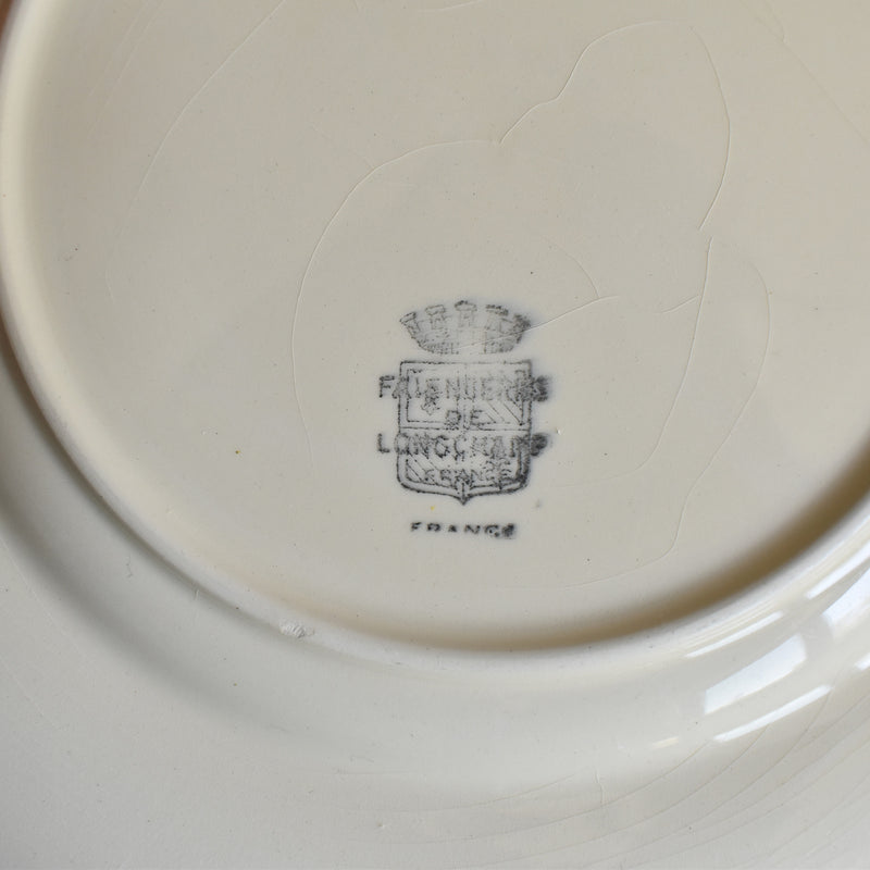 Vintage Plate Longchamp Flower Rim D