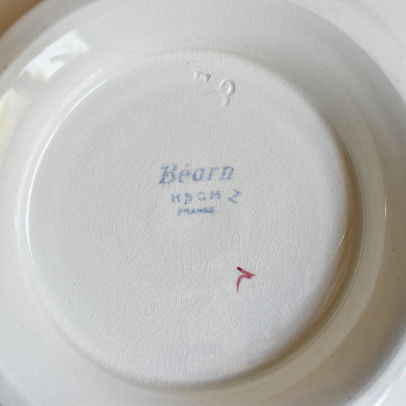 Vintage pedestal plate, HBCM (Creil-Montereua) Béarn