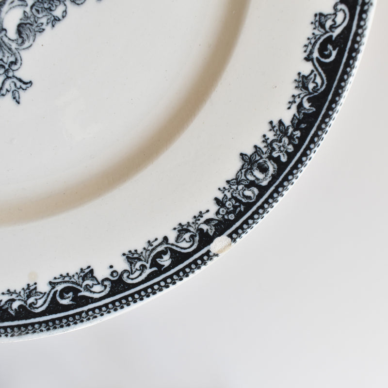 Antique Plate Jules Vieillard Bordeaux Guirlande C