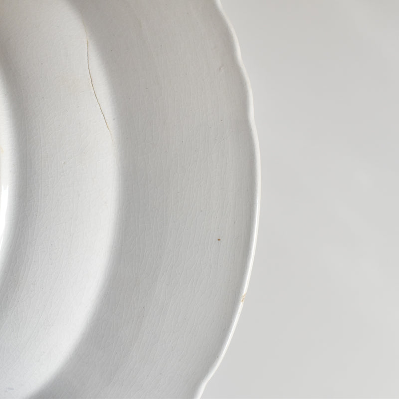 Antique deep plate U&C Sarreguemines AIDA (purple) B