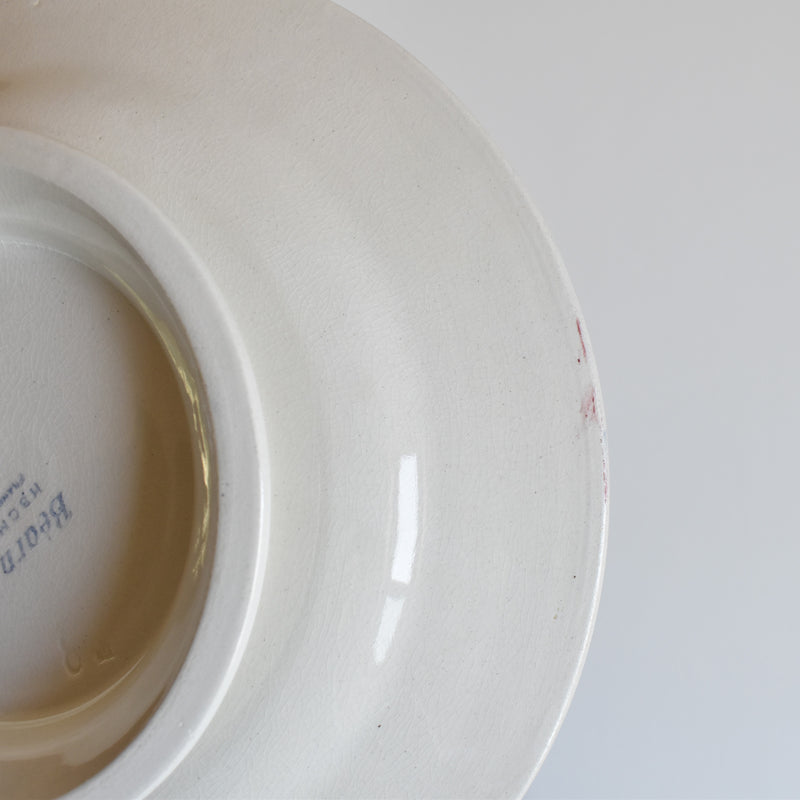 Vintage pedestal plate, HBCM (Creil-Montereua) Béarn