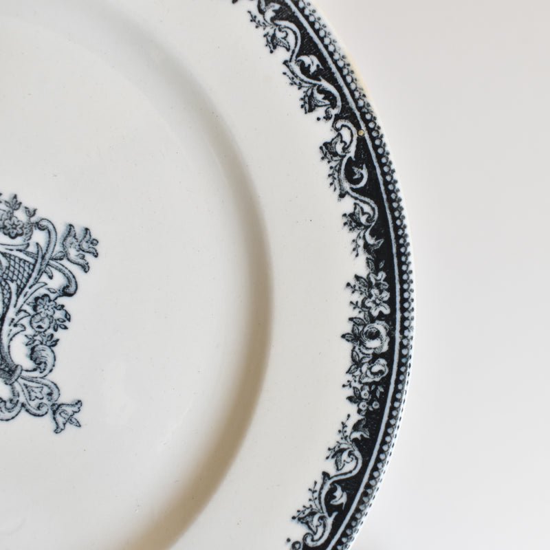 Antique Plate Jules Vieillard Bordeaux Guirlande C