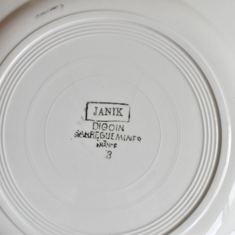 Vintage plate, Digoin & Sarreguemines, Janik B