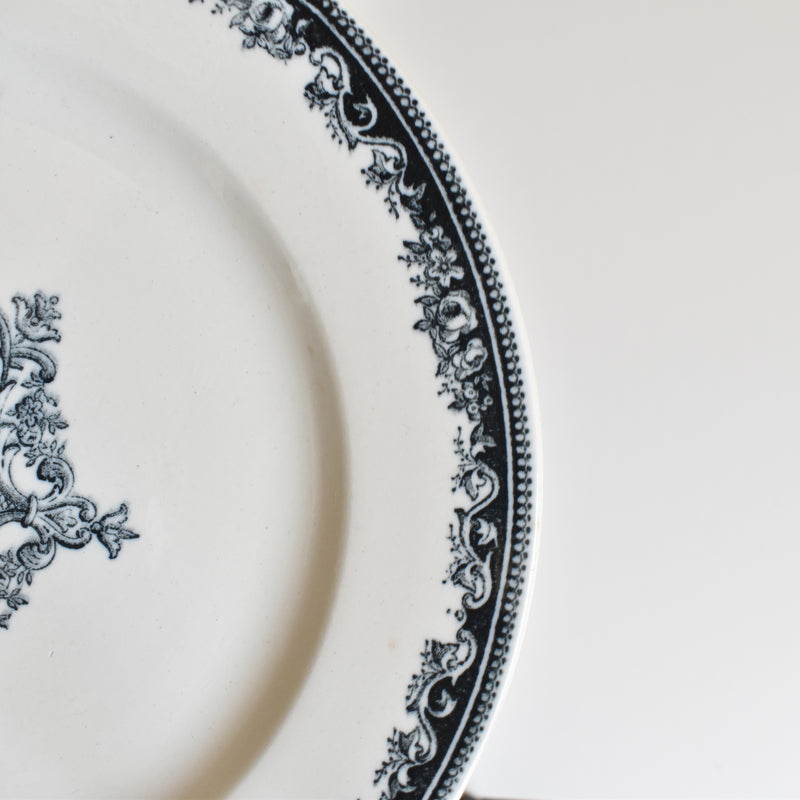 Antique Plate Jules Vieillard Bordeaux Guirlande C