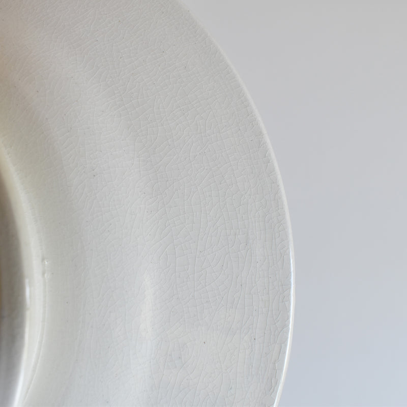 Vintage pedestal plate, HBCM (Creil-Montereua) Béarn