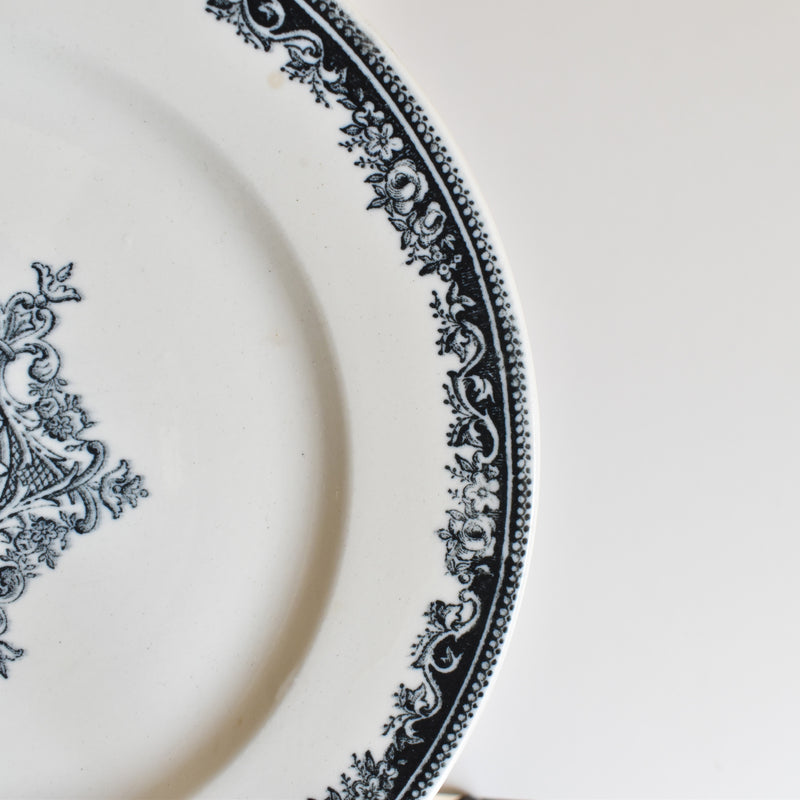 Antique Plate Jules Vieillard Bordeaux Guirlande C