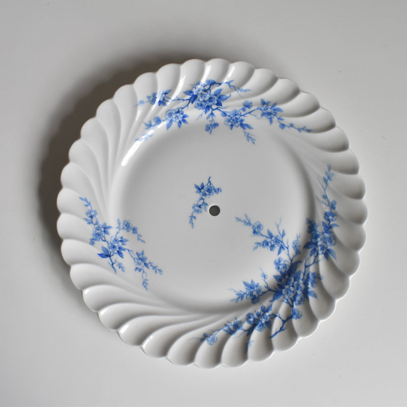 Vintage 3-Tier Serving Plate Limoges Haviland Cerisier Bleu