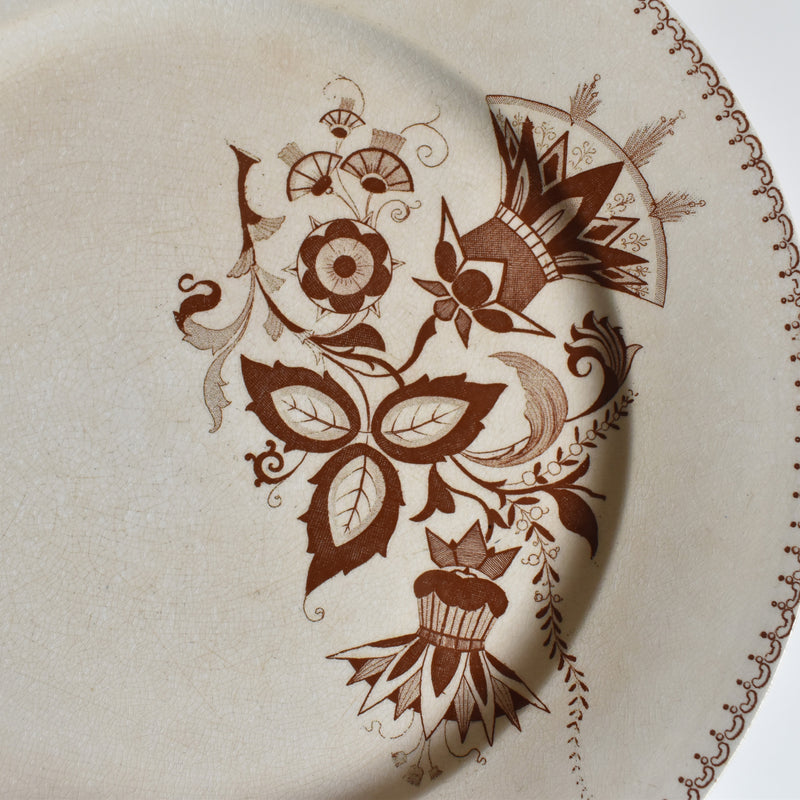 Antique Plate Sarreguemines Opaque de Sarreguemines G