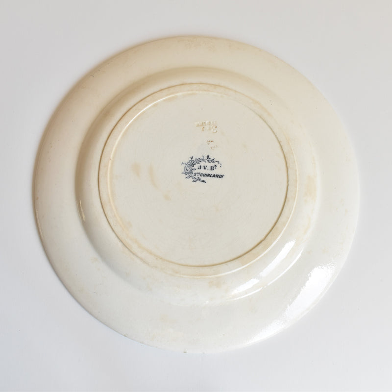 Antique Plate Jules Vieillard Bordeaux Guirlande D
