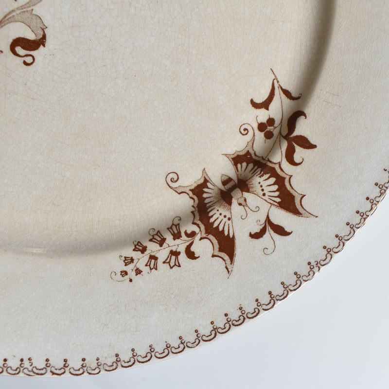 Antique Plate Sarreguemines Opaque de Sarreguemines G