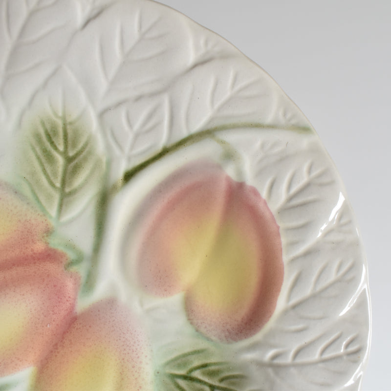 Vintage Dessert Plate Sarreguemines Barbotine Prunes B