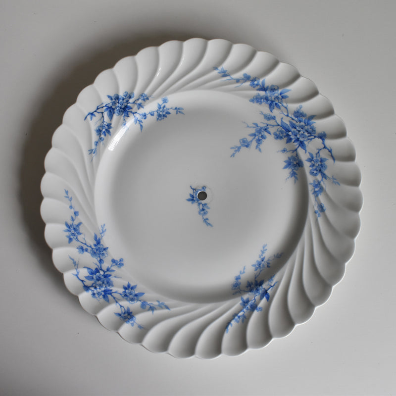 Vintage 3-Tier Serving Plate Limoges Haviland Cerisier Bleu