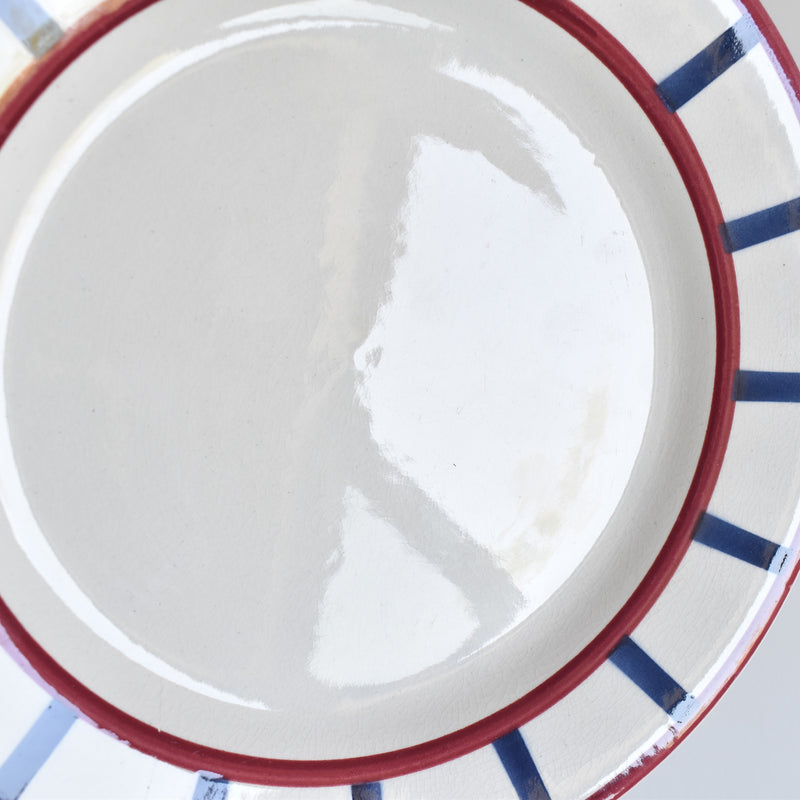 Vintage pedestal plate, HBCM (Creil-Montereua) Béarn