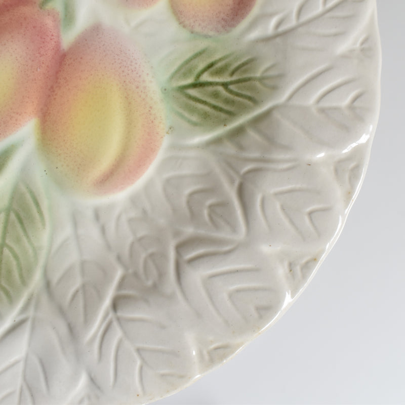 Vintage Dessert Plate Sarreguemines Barbotine Prunes B