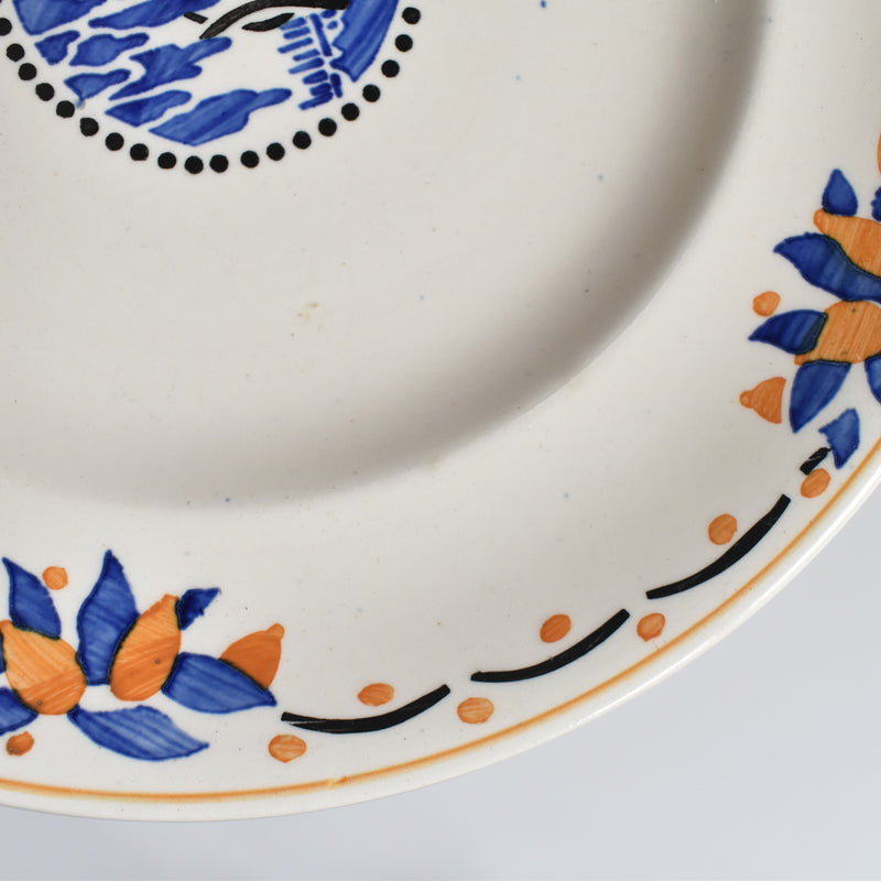 Antique Plate Longwy Trianon B