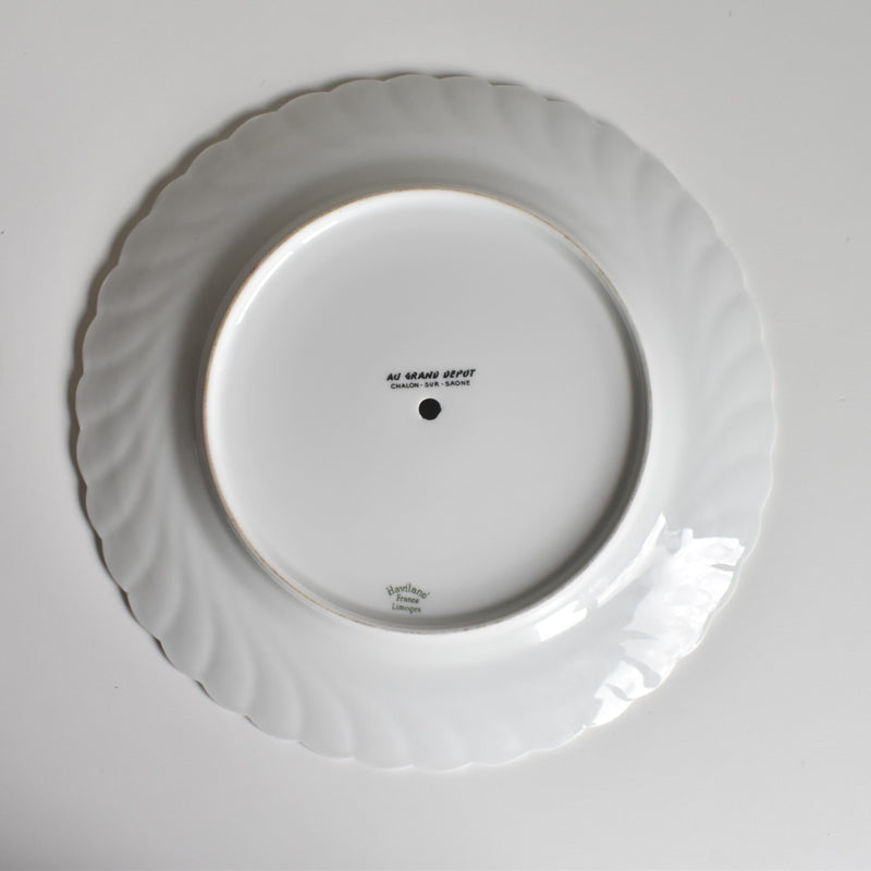 Vintage 3-Tier Serving Plate Limoges Haviland Cerisier Bleu