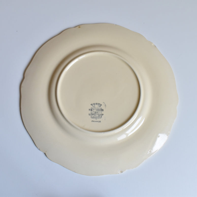 Vintage Plate Longchamp Flower Rim E