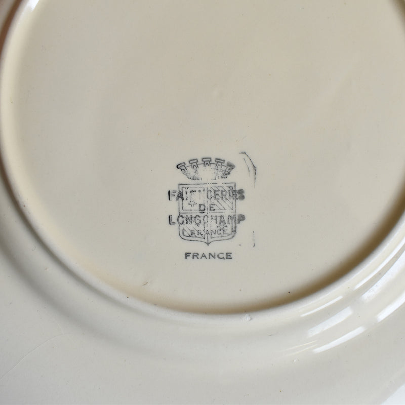 Vintage Plate Longchamp Flower Rim E