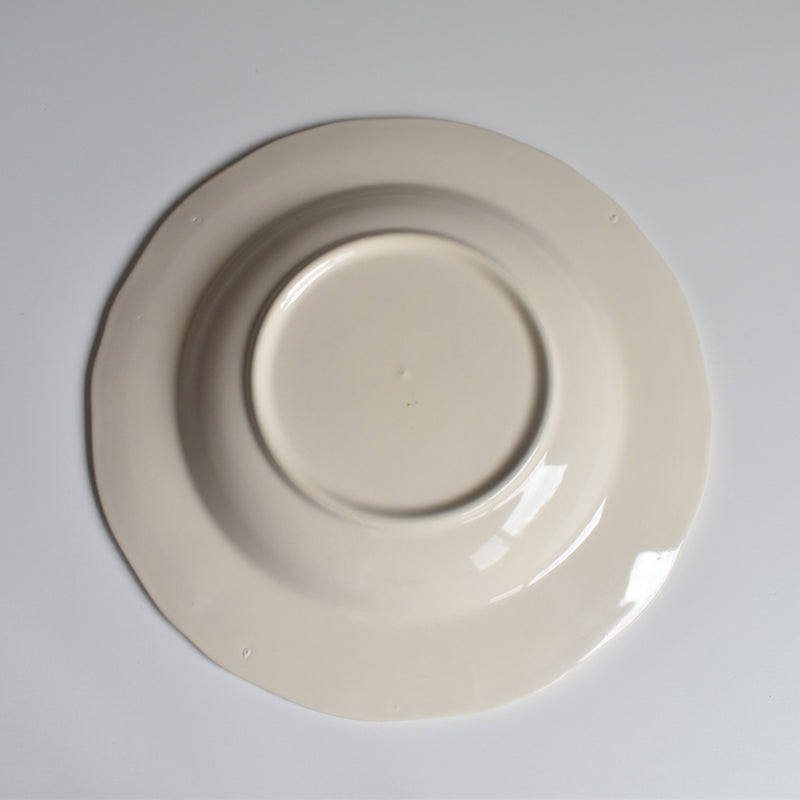 Vintage Deep Plate, Flower Rim I