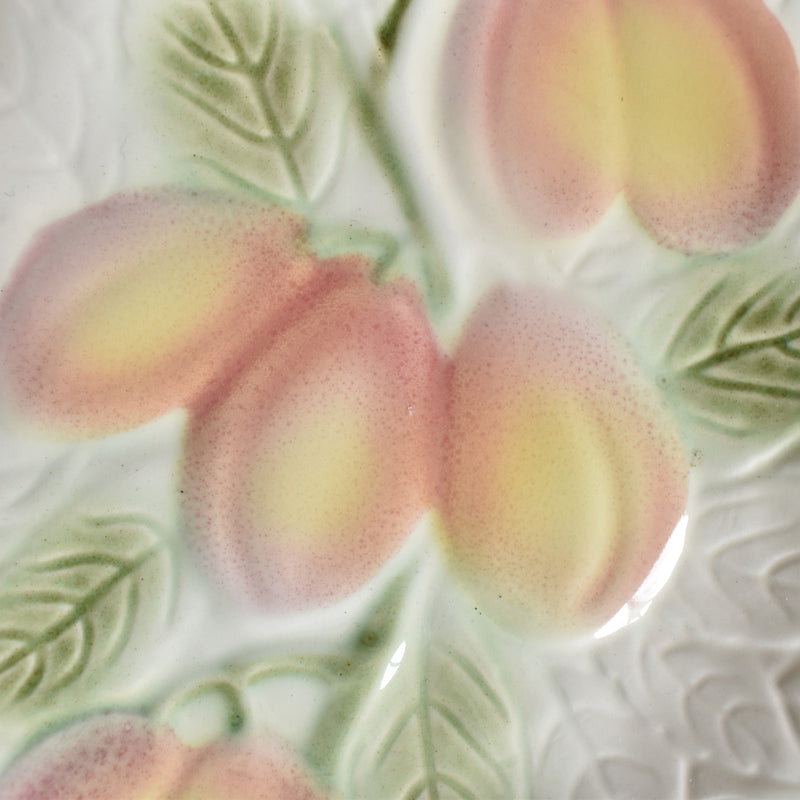 Vintage Dessert Plate Sarreguemines Barbotine Prunes B