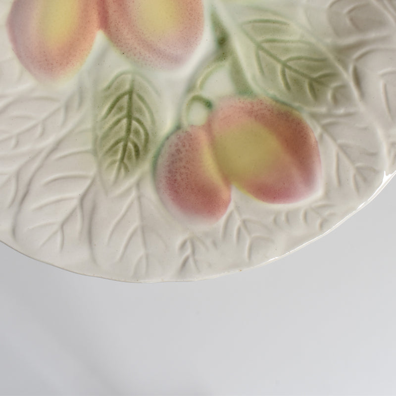 Vintage Dessert Plate Sarreguemines Barbotine Prunes B