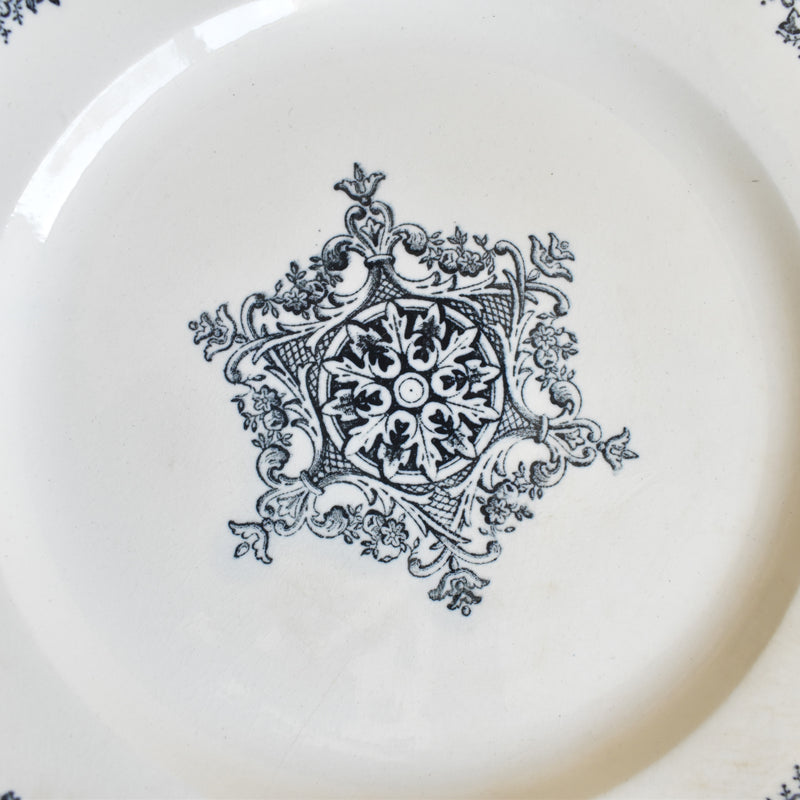 Antique Plate Jules Vieillard Bordeaux Guirlande D