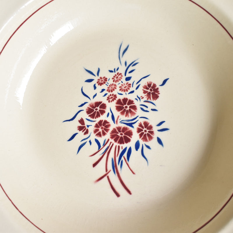 Antique deep platter Badonviller Francine