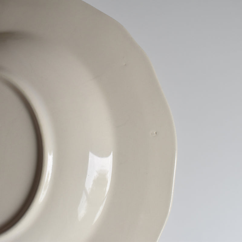 Vintage Deep Plate, Flower Rim I