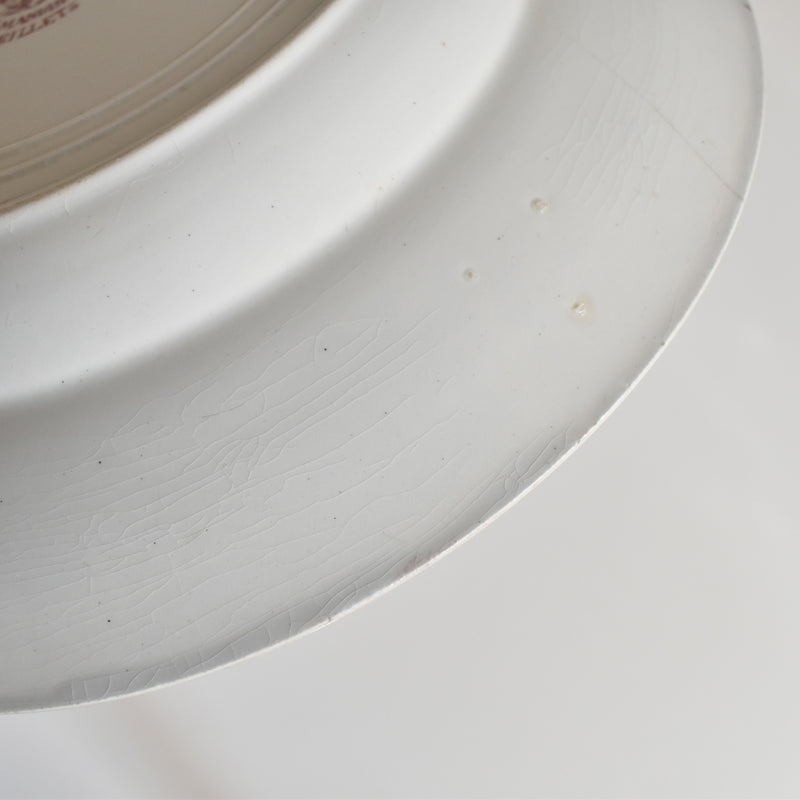 Antique Deep Dish Plate, Saint-Amand Œillets