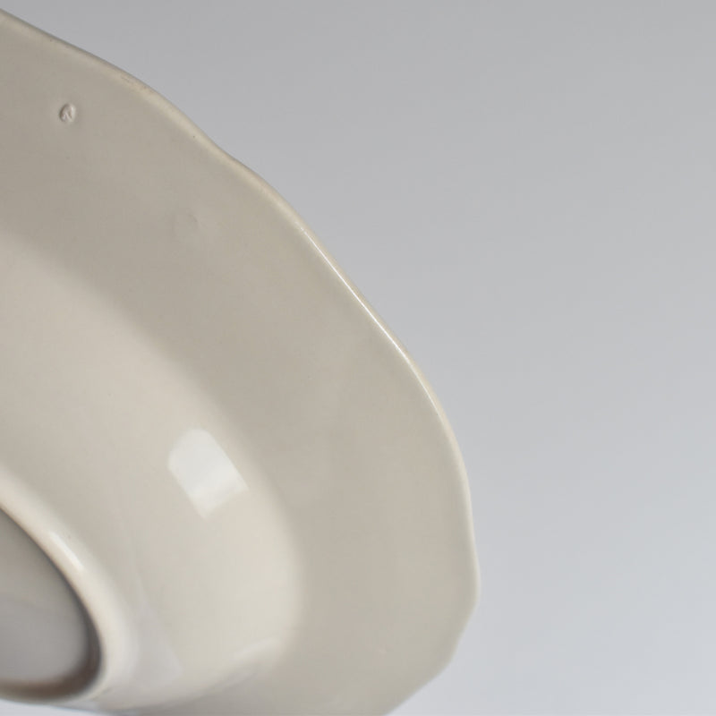 Vintage Deep Plate, Flower Rim I