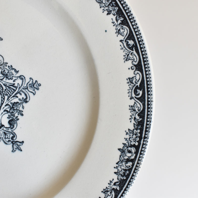 Antique Plate Jules Vieillard Bordeaux Guirlande D