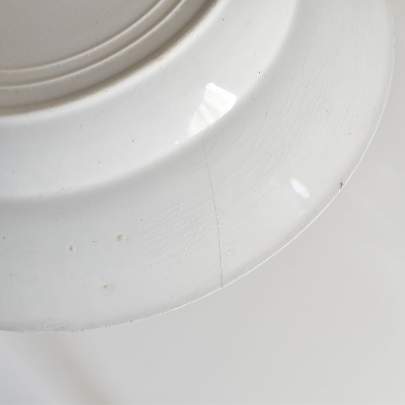 Antique Deep Dish Plate, Saint-Amand Œillets