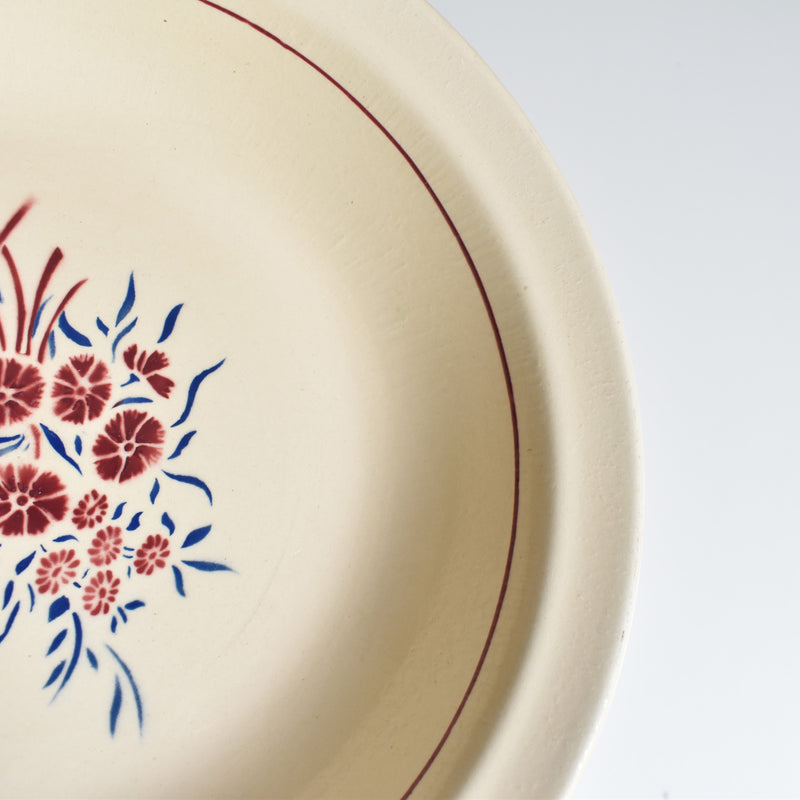 Antique deep platter Badonviller Francine