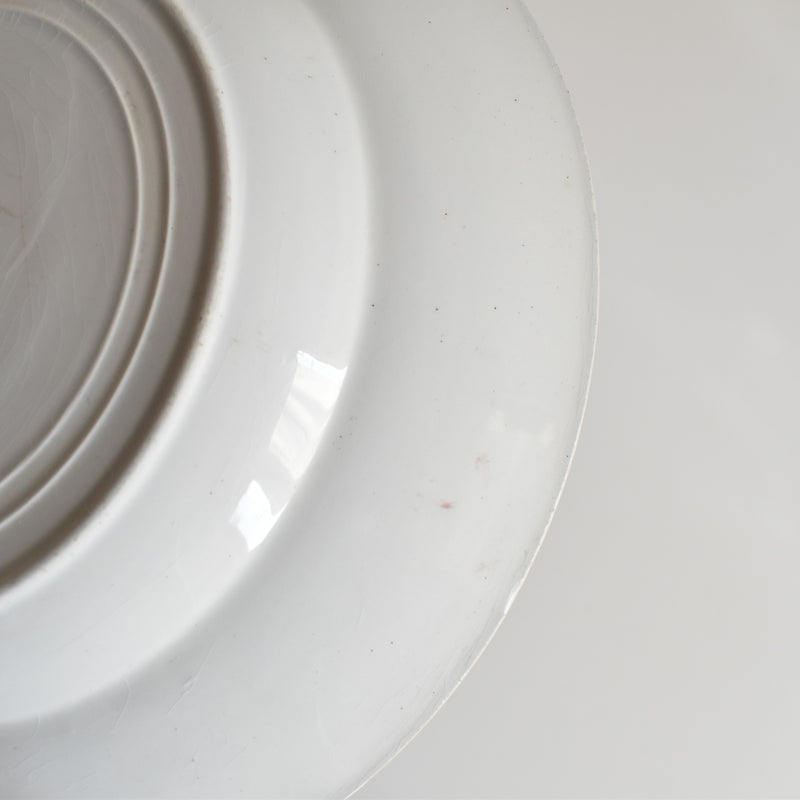 Antique Deep Dish Plate, Saint-Amand Œillets