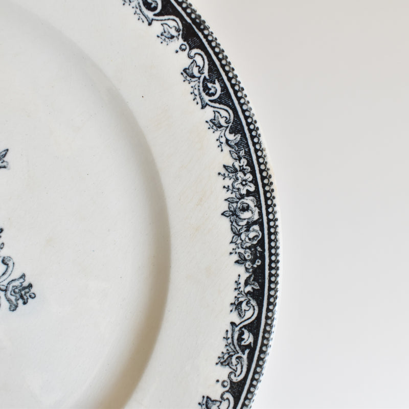 Antique Plate Jules Vieillard Bordeaux Guirlande D