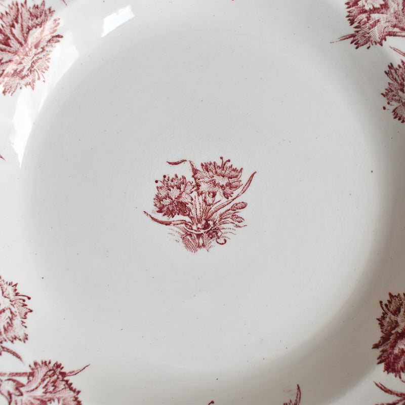 Antique Deep Dish Plate, Saint-Amand Œillets