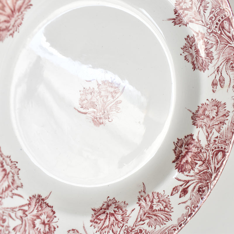 Antique Deep Dish Plate, Saint-Amand Œillets
