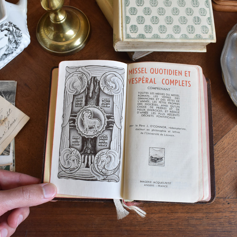 Vintage Book Missel quotidien et vesperal complet
